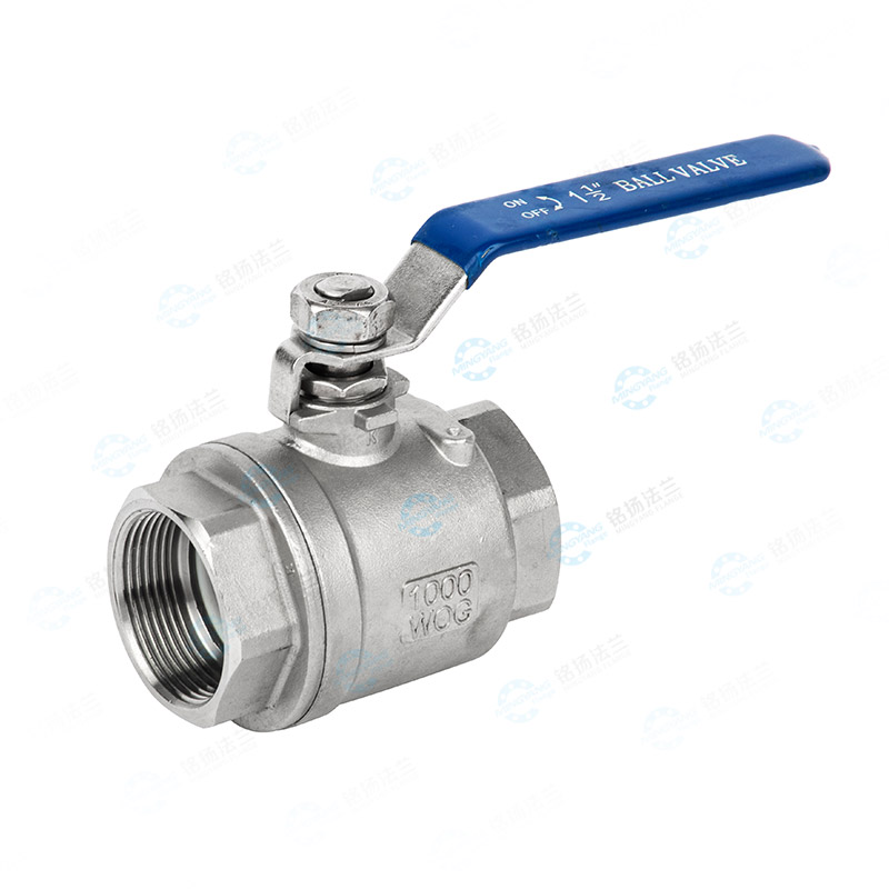 Two-piece threaded ball valve